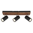 Spot Globo KAYDEN metal, lemn, negru, maro, GU10 - 57909-3