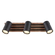 Spot Globo KAYDEN metal, lemn, negru, maro, GU10 - 57909-3