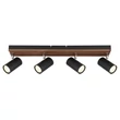 Spot Globo KAYDEN metal, lemn, negru, maro, GU10 - 57909-4