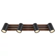 Spot Globo KAYDEN metal, lemn, negru, maro, GU10 - 57909-4