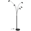Lampadar Globo ROBBY metal, negru, GU10 - 57910-5S
