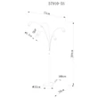Lampadar Globo ROBBY metal, negru, GU10 - 57910-5S