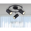 Plafoniera Globo ALLVI metal, negru, GU10 - 57914-3