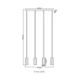 Pendul Globo JAMES metal, negru, GU10,  - 57918-4HB