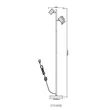 Lampadar Globo JAMES metal, negru, Gu10 - 57918SB