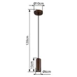 Pendul Globo JAMES metal, bronz, GU10 - 57919H