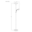 Lampadar Globo SKOPO metal, plastic, negru, alb, LED, 20W+5W, 1100Lm+330lLm, CCT 3000/4000/6500K - 58011