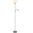 Lampadar Globo HINTON metal, plastic, argintiu, E27+E14 - 59947
