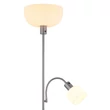 Lampadar Globo HINTON metal, plastic, argintiu, E27+E14 - 59947