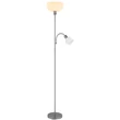 Lampadar Globo HINTON metal, plastic, argintiu, E27+E14 - 59947