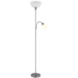 Lampadar Globo HINTON metal, plastic, argintiu, E27+E14 - 59947
