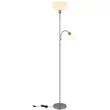 Lampadar Globo HINTON metal, plastic, argintiu, E27+E14 - 59947