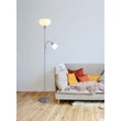 Lampadar Globo HINTON metal, plastic, argintiu, E27+E14 - 59947