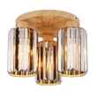 Plafoniera Globo RUN metal, cristal, maro, fumuriu, E27 - 60220346