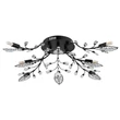 Plafoniera Globo JANIS metal, acril cristal, negru, transparent, G9 - 63007-8