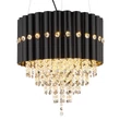 Pendul Globo ELEOS metal, cristal, negru, transparent, E27 - 63149-3