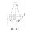 Pendul Globo ELEOS metal, cristal, negru, transparent, E27 - 63149-3