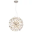 Pendul Globo KATRINA metal, crom, cristal, negru, fumuriu, G9, 28W, 3000K, 350Lm - 64135H1C