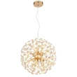 Pendul Globo KATRINA metal, auriu, cristal, transparent, G9, 28W, 3000K, 350Lm - 64135H1