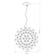 Pendul Globo KATRINA metal, auriu, cristal, transparent, G9, 28W, 3000K, 350Lm - 64135H1