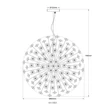 Pendul Globo KATRINA metal, crom, cristal, fumuriu, G9, 31.5W, 3000K, 350Lm - 64135H2C