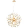 Pendul Globo KATRINA metal, auriu, cristal, negru, transparent, G9, 31.5W, 3000K, 350Lm - 64135H2