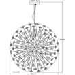 Pendul Globo KATRINA metal, auriu, cristal, negru, transparent, G9, 31.5W, 3000K, 350Lm - 64135H2
