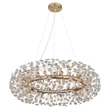 Pendul Globo KATRINA metal, cristal, auriu, transparent, G9, 3.5W, 3000K, 350Lm - 64135H3
