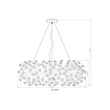 Pendul Globo KATRINA metal, cristal, auriu, transparent, G9, 3.5W, 3000K, 350Lm - 64135H3