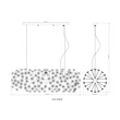 Pendul Globo KATRINA metal, cristal, crom, transparent, G9, 42W, 3000K, 4200Lm - 64135H4C