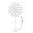 Veioza Globo KATRINA metal, cristal, crom, fumuriu, transparent, G9, 3.5W, 3000K, 350Lm - 64135TC