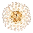 Aplica de perete Globo KATRINA metal, cristal, auriu, transparent, G9, 3.5W, 3000K, 350Lm - 64135W