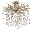 Plafoniera Globo QUEENA metal, sticla cristal, auriu, chihlimbar, transparent, E14 - 64138DG