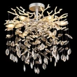 Plafoniera Globo QUEENA metal, sticla cristal, argintiu, fumuriu, transparent, E14 - 64138DS