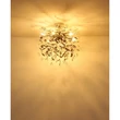 Plafoniera Globo QUEENA metal, sticla cristal, argintiu, fumuriu, transparent, E14 - 64138DS