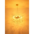 Pendul Globo QUEENA metal, sticla cristal, auriu, chihlimbar, transparent, E14 - 64138H1G