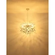 Pendul Globo QUEENA metal, sticla cristal, argintiu, fumuriu, transparent, E14 - 64138H1S