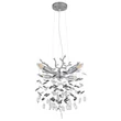 Pendul Globo QUEENA metal, sticla cristal, argintiu, fumuriu, transparent, E14 - 64138HS