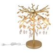 Veioza Globo QUEENA metal, sticla cristal, auriu, chihlimbar, transparent, E14 - 64138TG