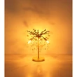 Veioza Globo QUEENA metal, sticla cristal, auriu, chihlimbar, transparent, E14 - 64138TG