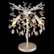 Veioza Globo QUEENA metal, sticla cristal, argintiu, fumuriu, transparent, E14 - 64138TS