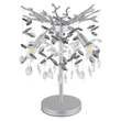 Veioza Globo QUEENA metal, sticla cristal, argintiu, fumuriu, transparent, E14 - 64138TS