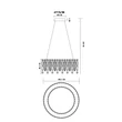 Pendul Globo KLUNKA metal, cristal, crom, LED, 58W, 2700-6000K, 4798Lm - 67176-58