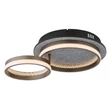 Plafoniera Globo DELLA metal, plastic, gri, negru, alb, transparent, LED, 30W, 3000-4000-6000K, 1200Lm - 67179D1