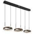Pendul Globo DELLA metal, plastic, negru, gri, alb, LED, 40W, 3000-4000-6000K, 1400 Lm - 67179H2