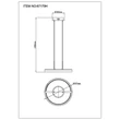 Pendul Globo DELLA metal, plastic, negru, gri, alb, LED, 40W, 3000-4000-6000K, 1790 Lm - 67179H