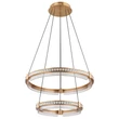 Pendul Globo BLONDIE metal, cristal, auriu, transparent, LED, 78W, 2700K-6000K, 430-4143lm - 67196-78H