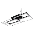 Plafoniera Globo SAPENA metal, plastic, negru, alb, LED, 20W, 3000K, 1380lm - 67328-20O