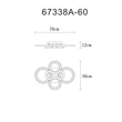 Plafoniera Globo KORA metal, acril, negru, antracit, alb, LED, 60W, 2700-6000K, 3000Lm - 67338A-60