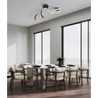 Plafoniera Globo SWIRL metal, acril, negru, alb, LED, 30W, 4000K, 2350Lm - 67341DS
